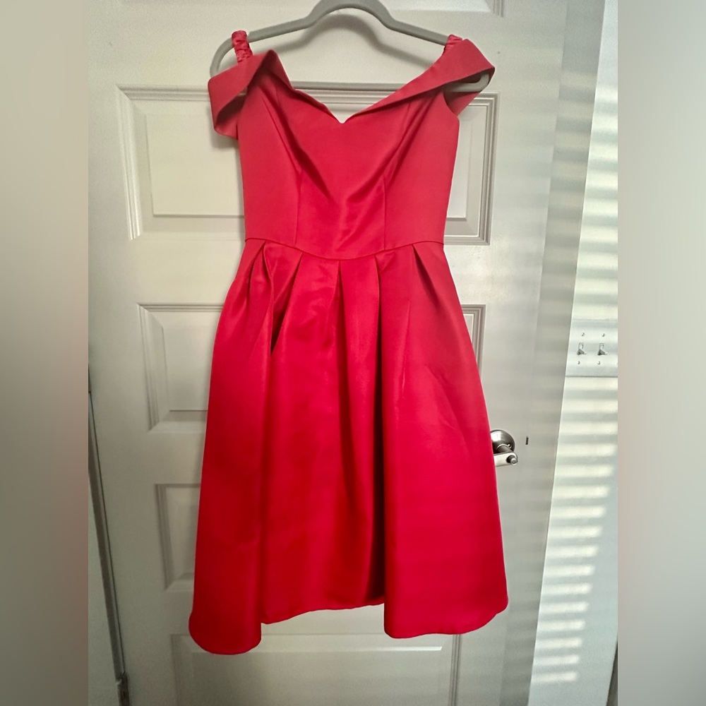 Chi Chi London red cocktail dress